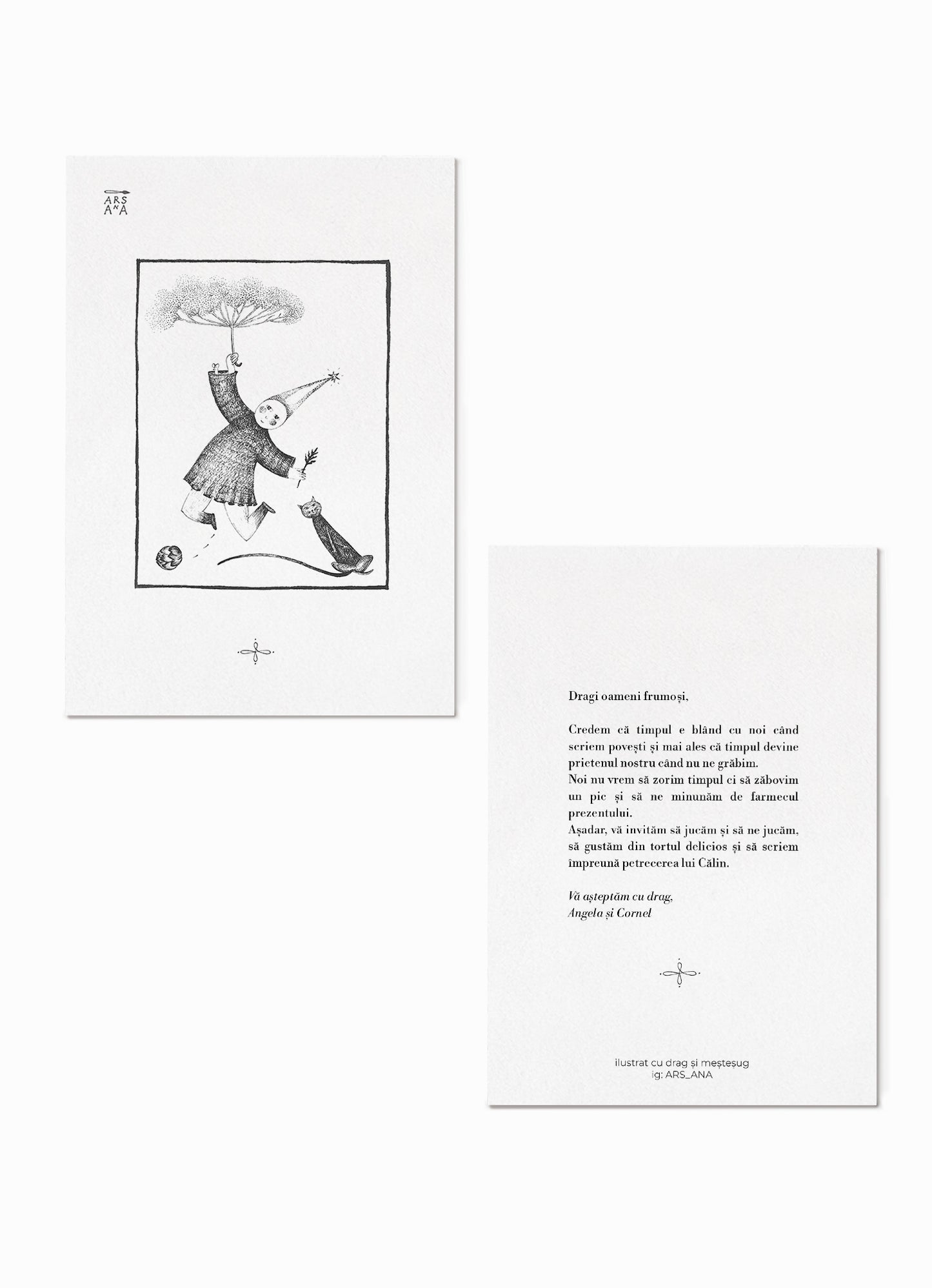 Baptism invitation, set of 10