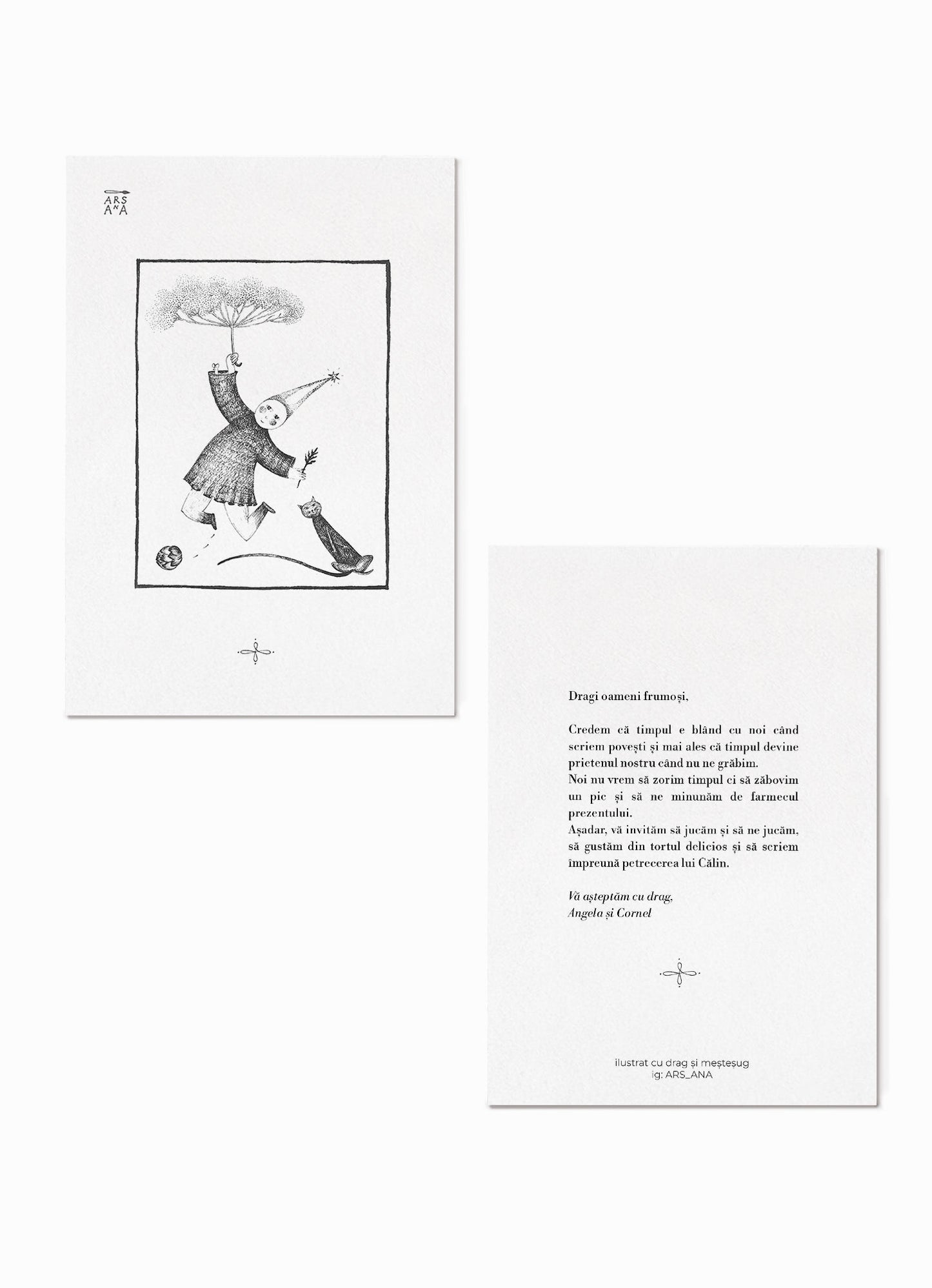Baptism invitation, set of 10