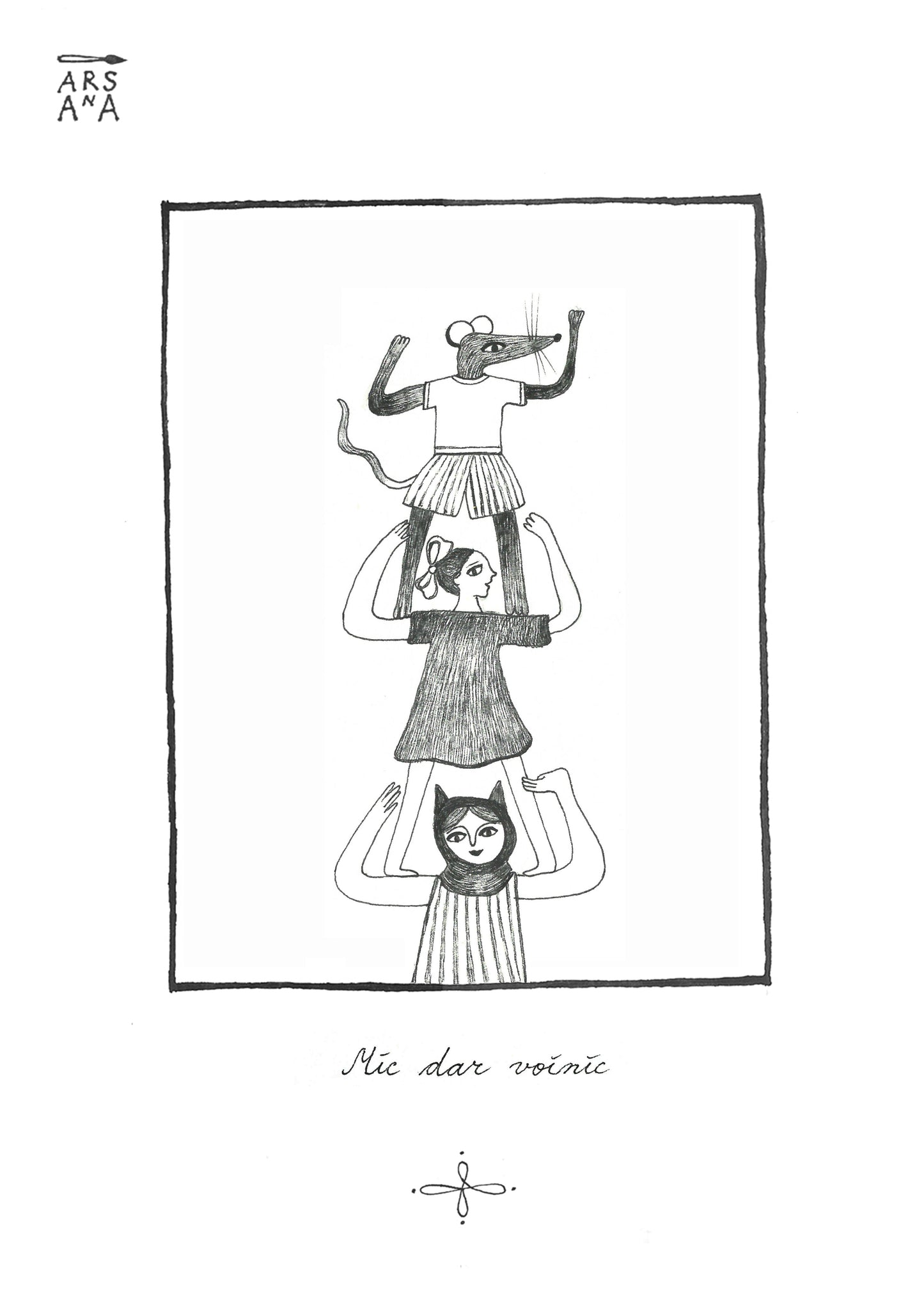 Single Illustrated Postcard, Collection of Romanian Proverbs