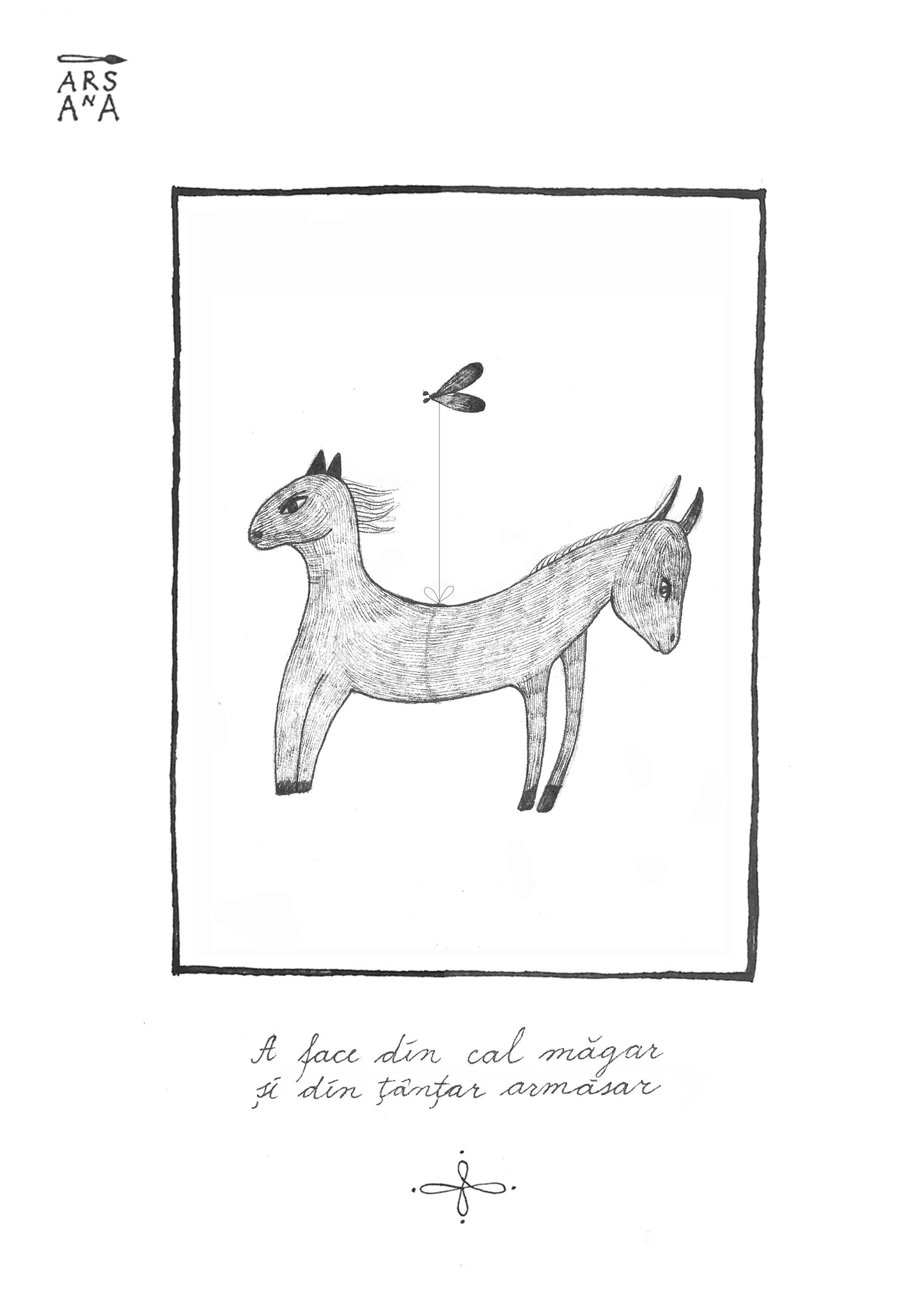 Single Illustrated Postcard, Collection of Romanian Proverbs
