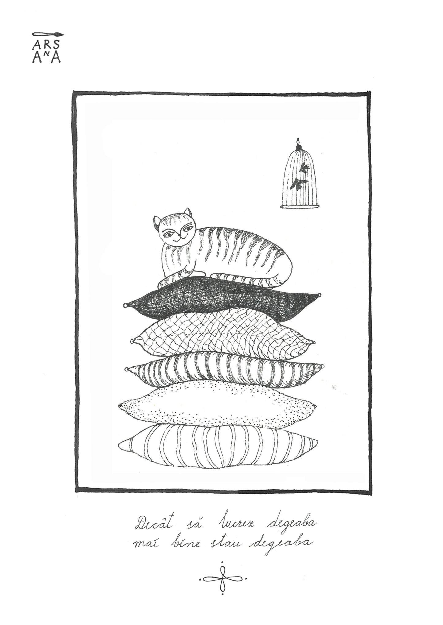 Single Illustrated Postcard, Collection of Romanian Proverbs