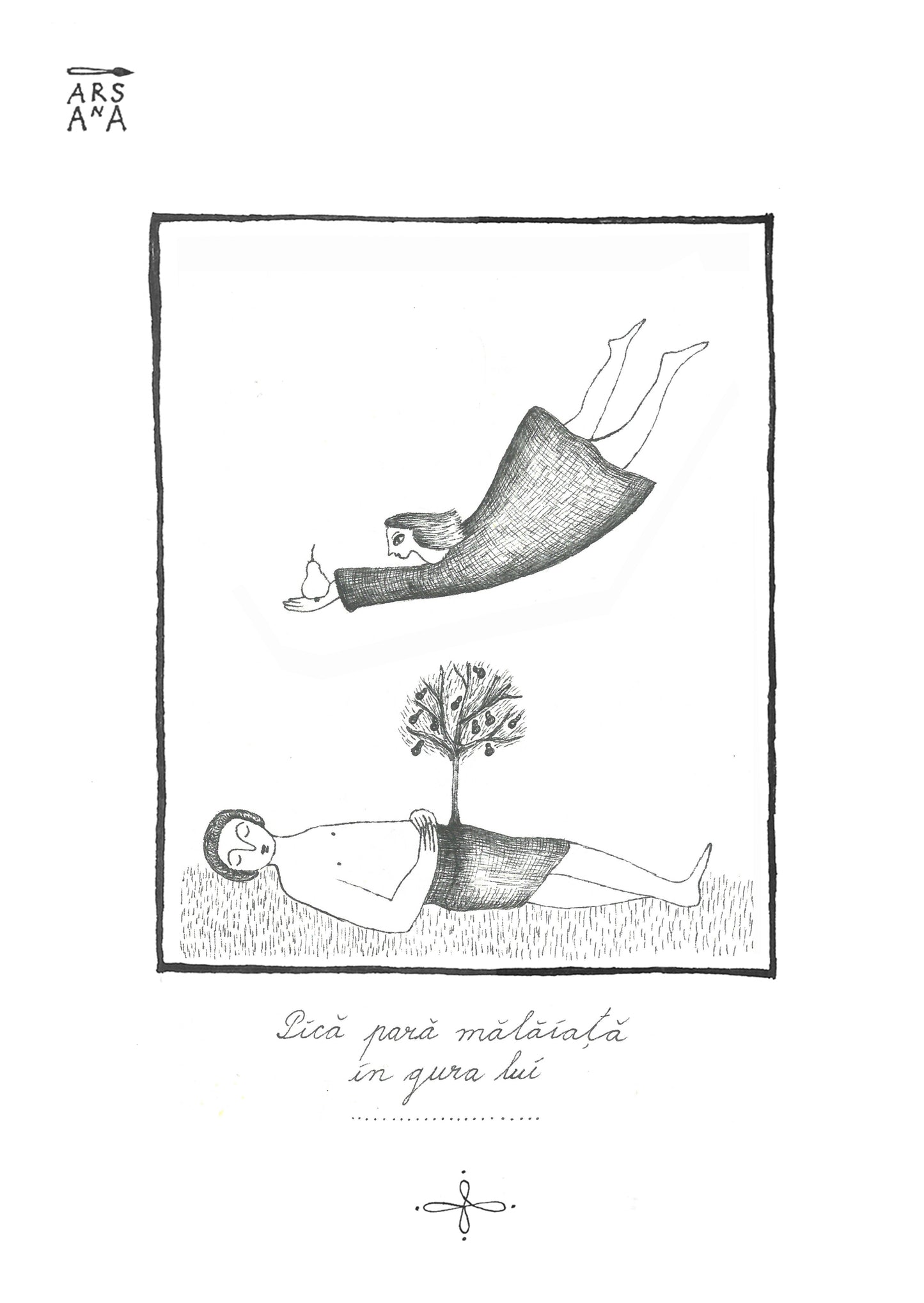 Single Illustrated Postcard, Collection of Romanian Proverbs