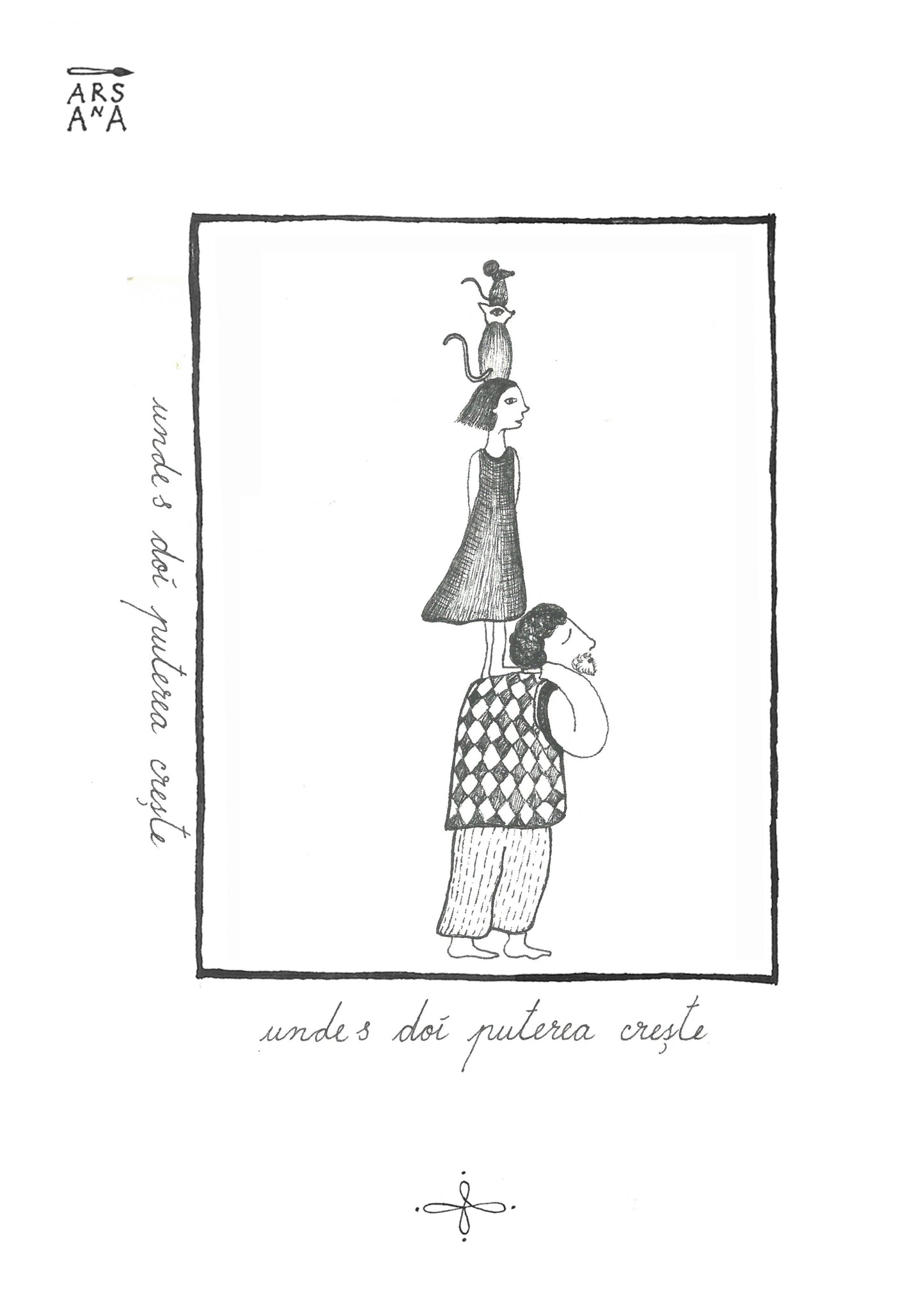 Single Illustrated Postcard, Collection of Romanian Proverbs