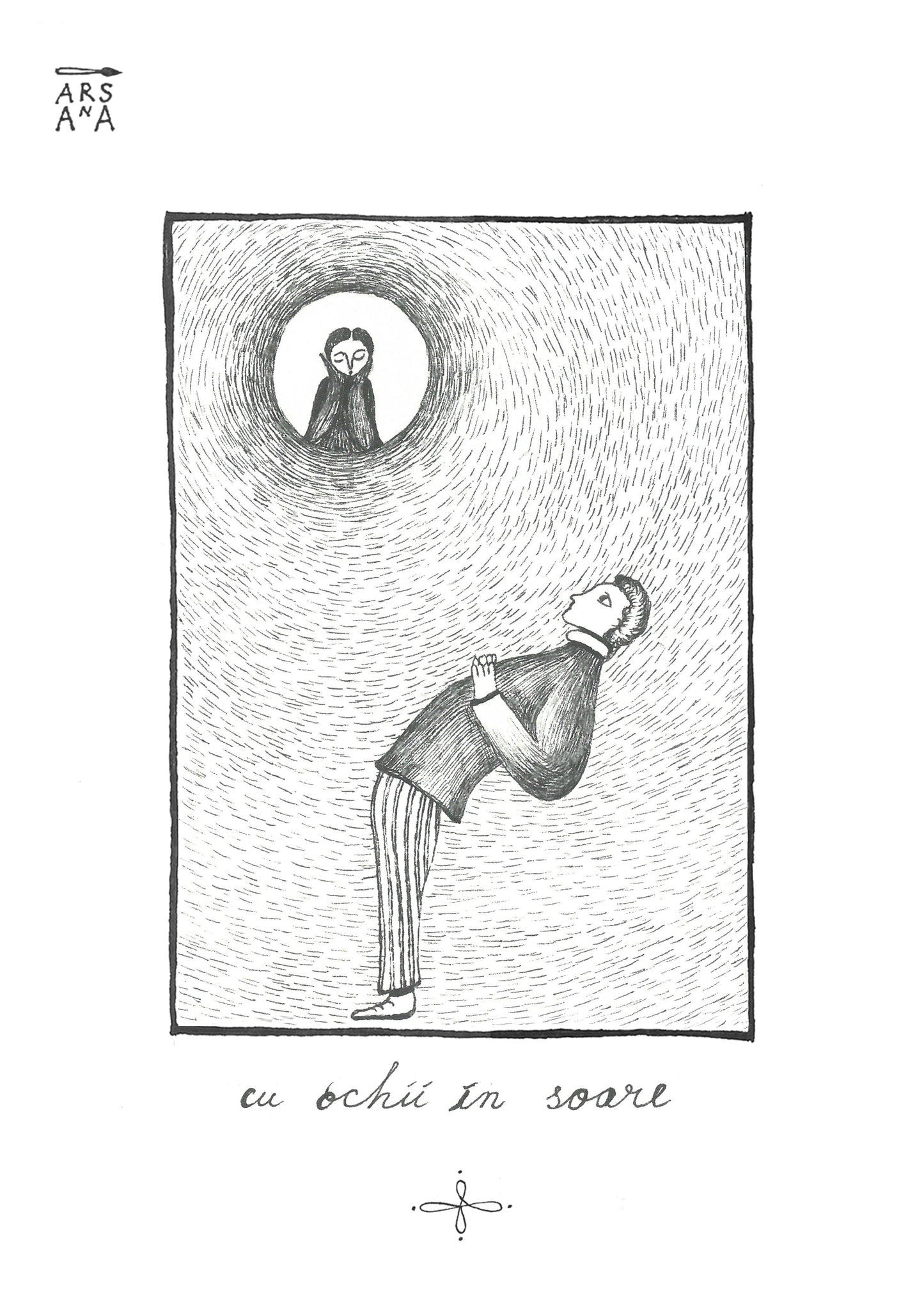 Single Illustrated Postcard, Collection of Romanian Proverbs