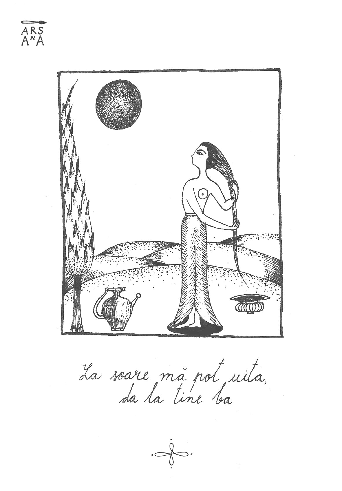 Single Illustrated Postcard, Collection of Romanian Proverbs