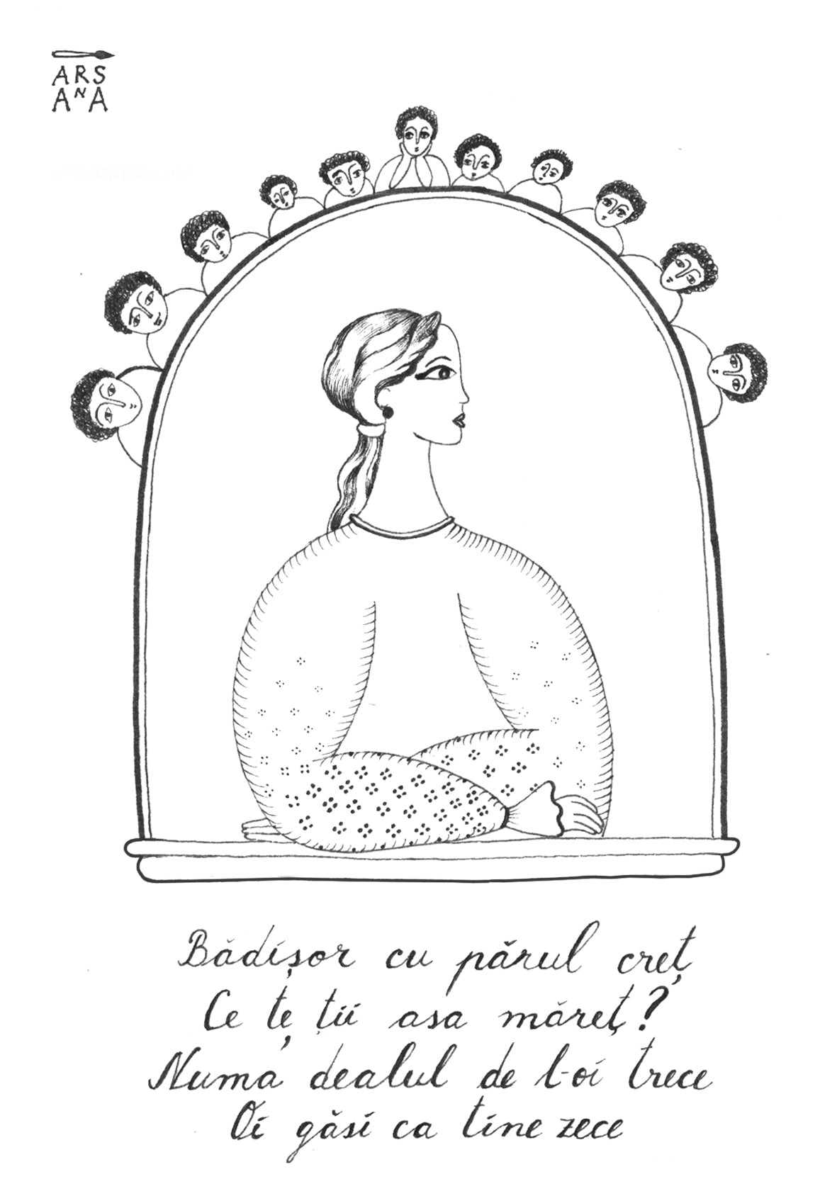 Single Illustrated Postcard, Collection of Romanian Proverbs