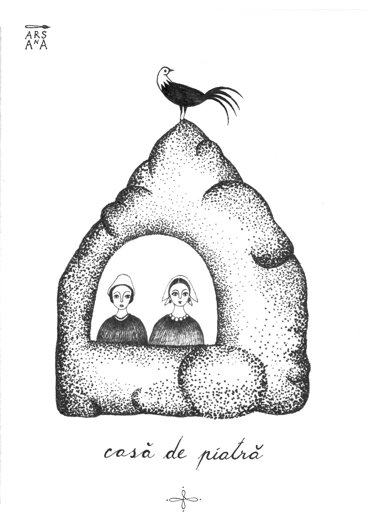 Single Illustrated Postcard, Collection of Romanian Proverbs