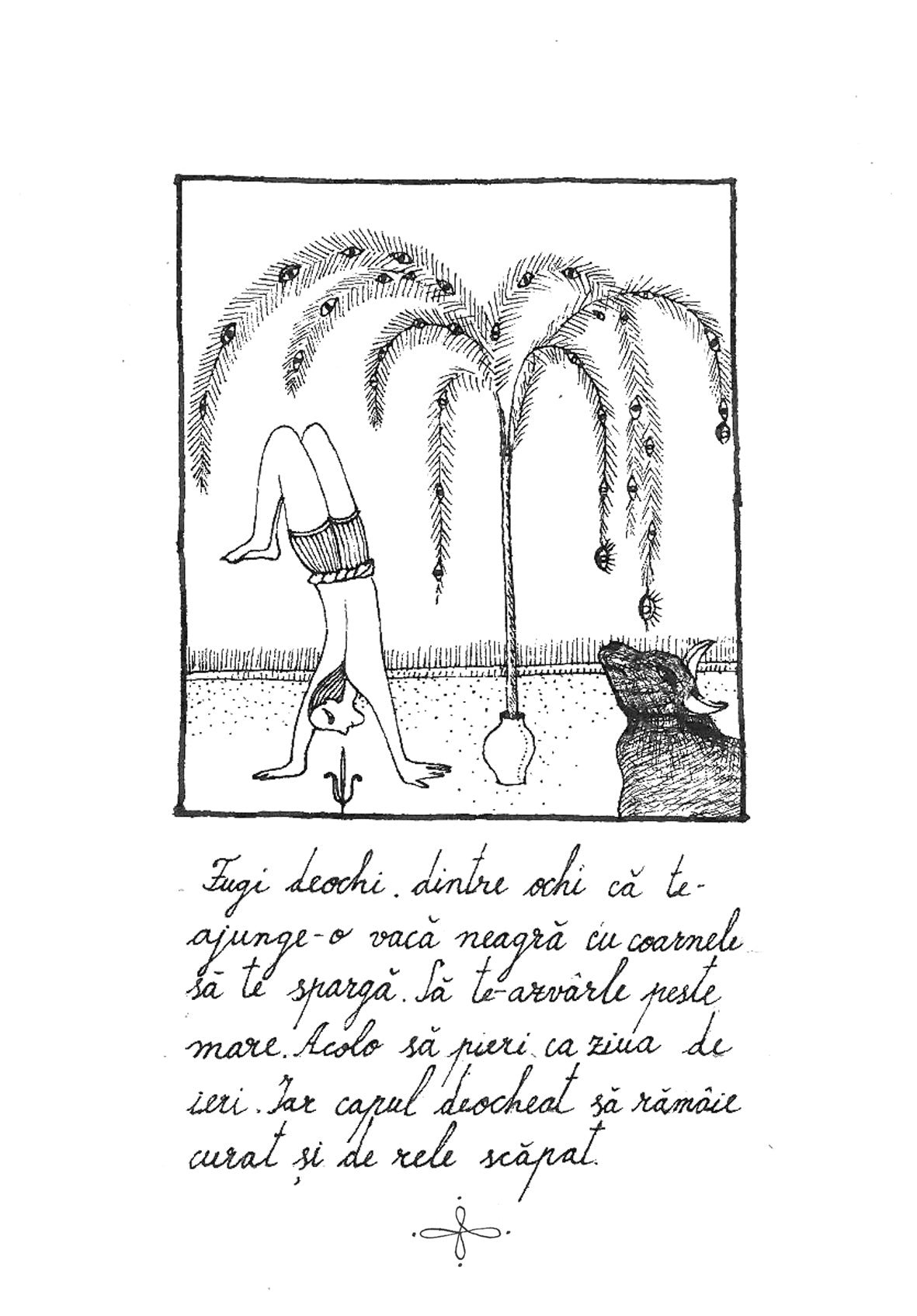Single Illustrated Postcard, Collection of Romanian Proverbs