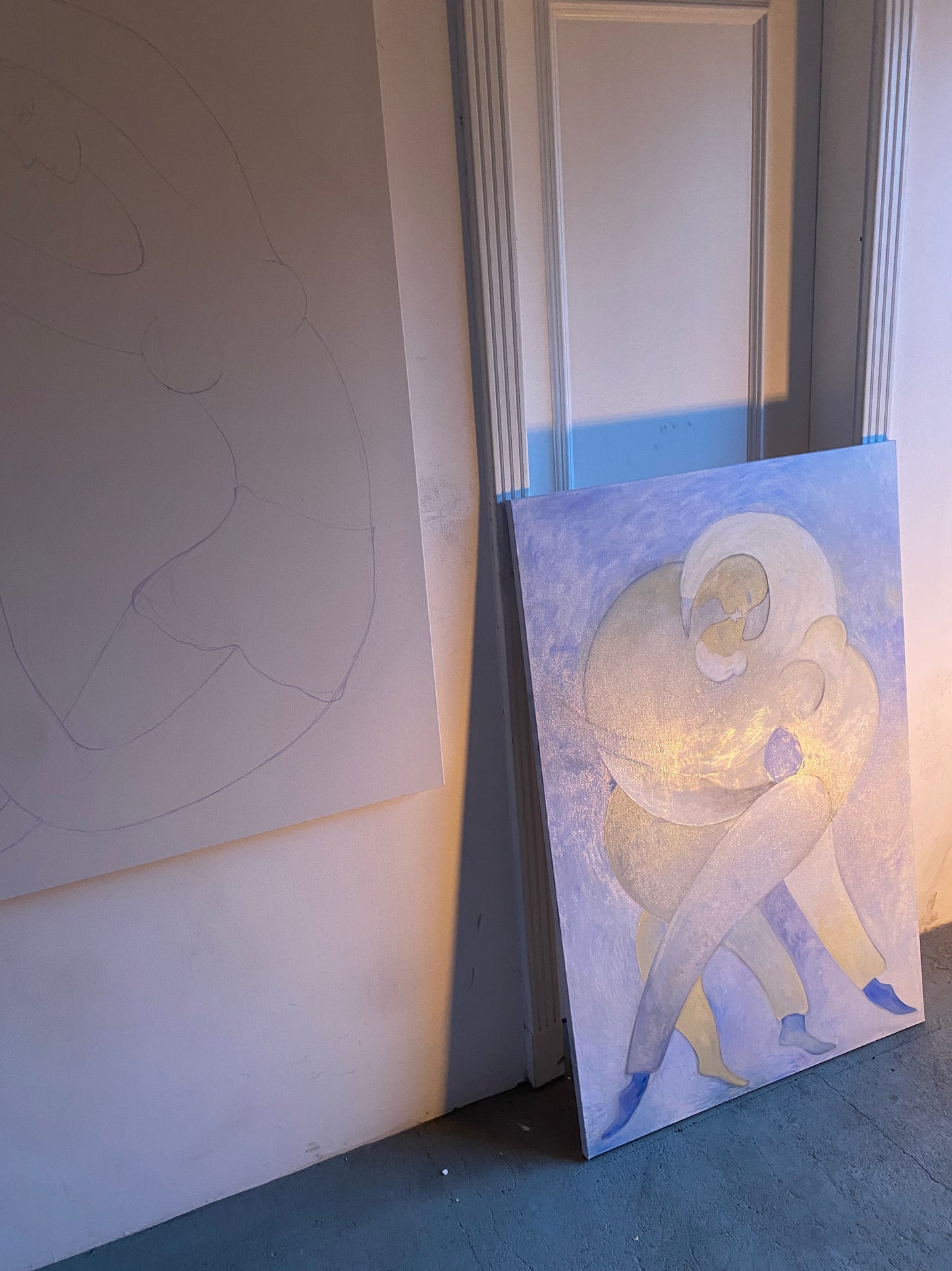 Lovers, oil painting