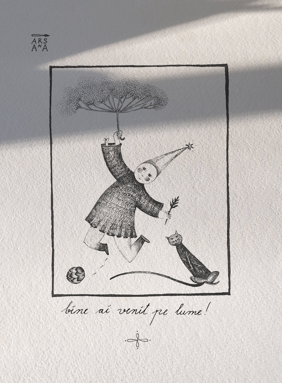 Illustrated invitation, set of 10