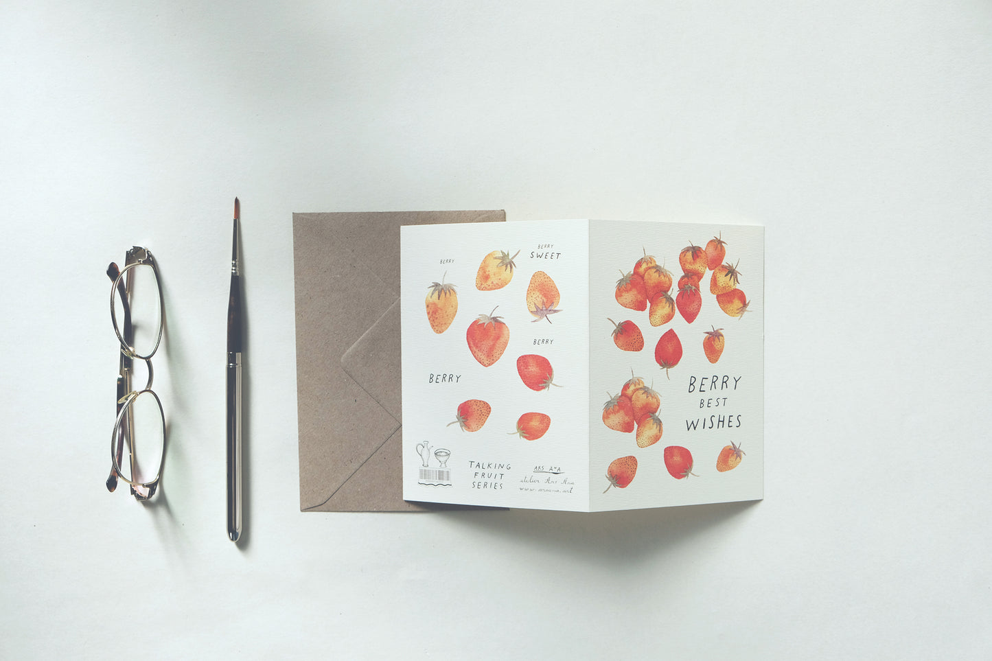 Berry Best Wishes, A6, with Envelope