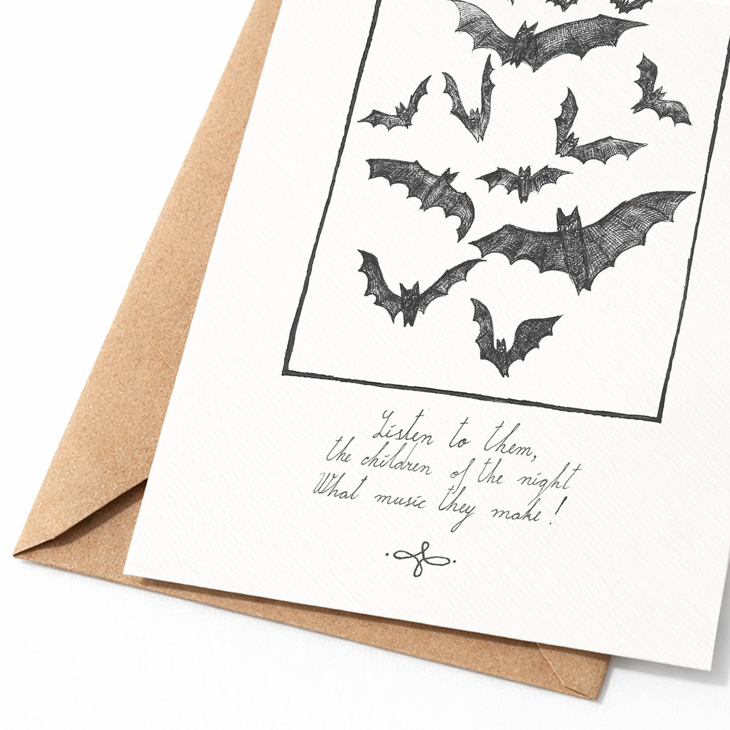 Listen to them, the children of the night, What music they make, A6 with Recycled Envelope