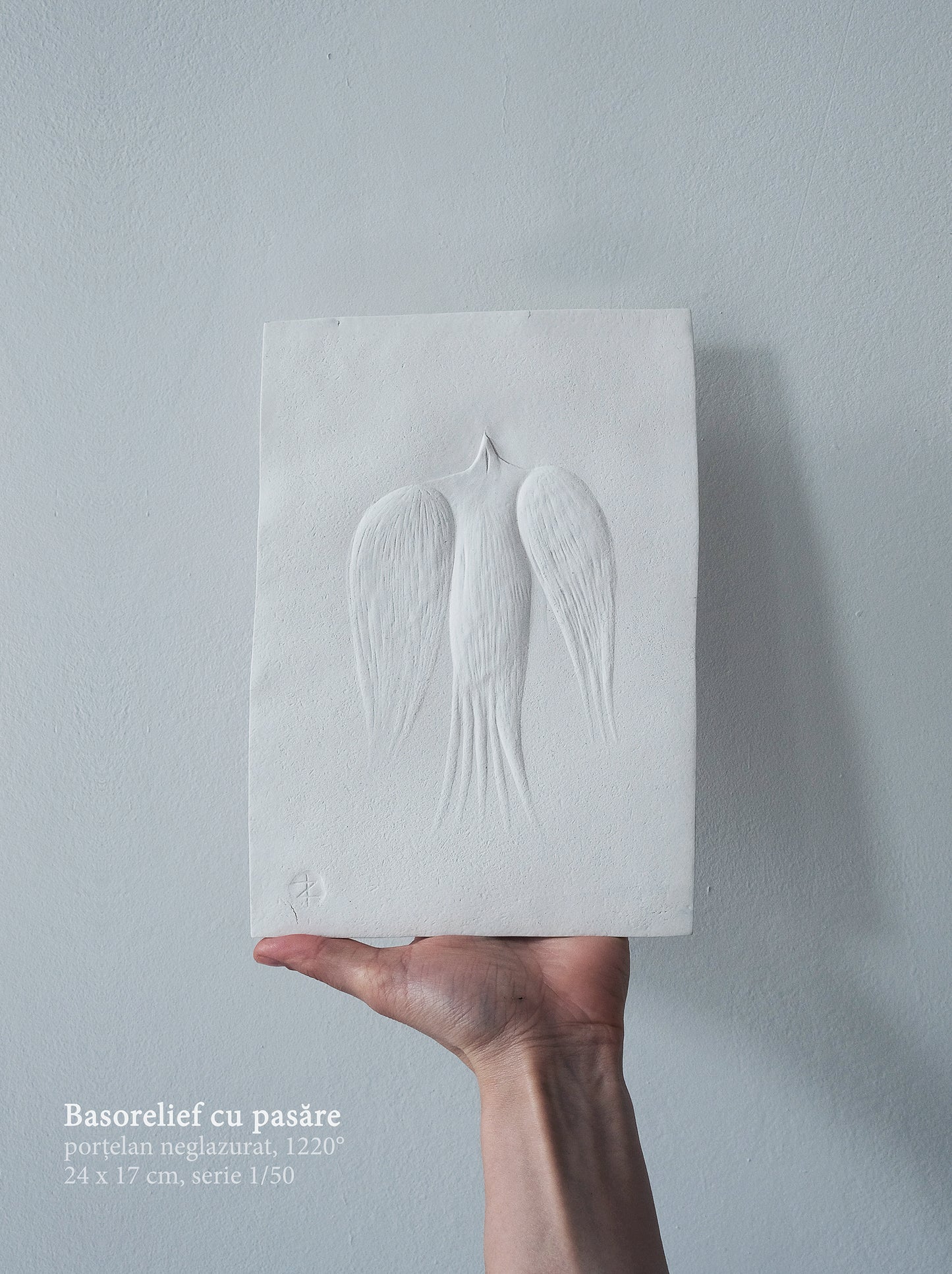 Ceramic Wall Bird Basorelief