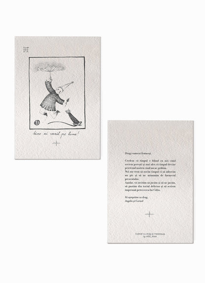 Illustrated invitation, set of 10
