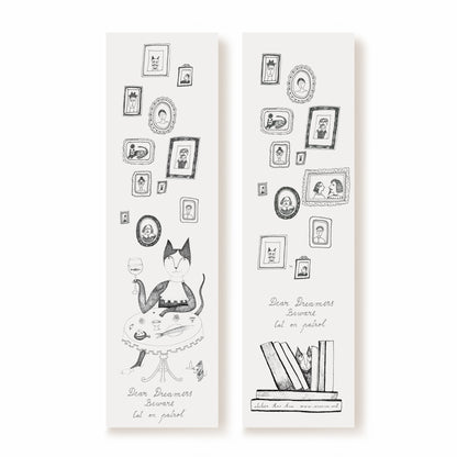 Cat Bookmark, Illustrated Literary Gift for Book Lovers