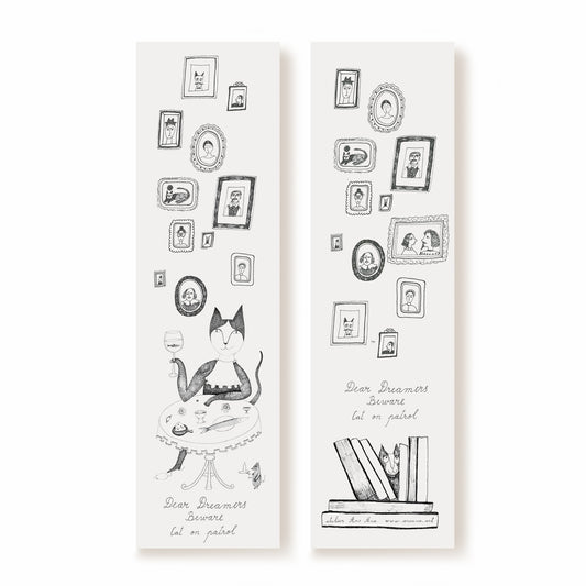 Cat Bookmark, Illustrated Literary Gift for Book Lovers