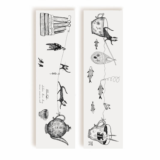 Cats Tea Bookmark, Illustrated Literary Gift for Book Lovers