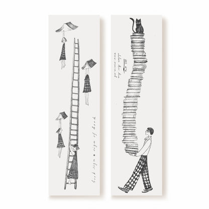 Librarian Bookmark, Illustrated Literary Gift for Book Lovers