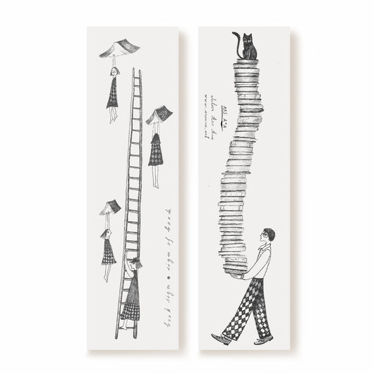 Librarian Bookmark, Illustrated Literary Gift for Book Lovers