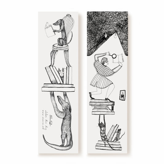 Crocodile Bookmark, Illustrated Literary Gift for Book Lovers