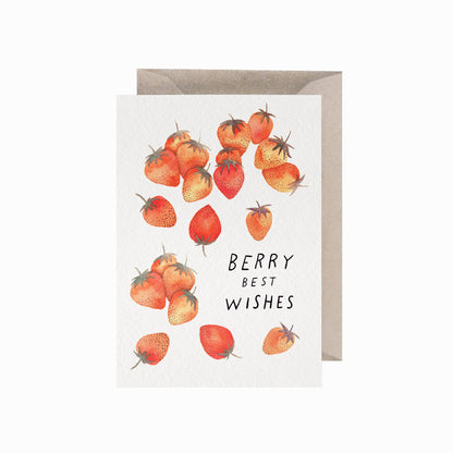 Berry Best Wishes, A6, with Envelope