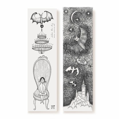 Gothic Bookmark, Illustrated Literary Gift for Book Lovers