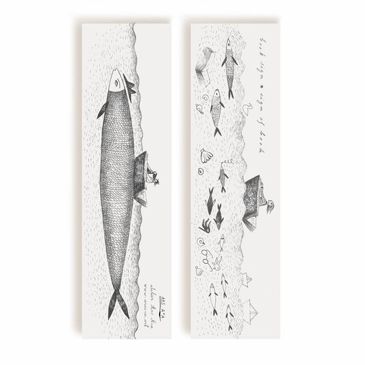 The Fish Bookmark, Illustrated Literary Gift for Book Lovers