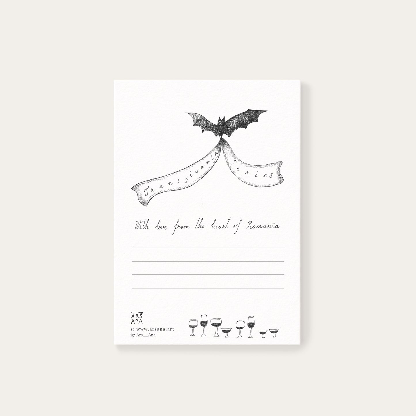Funny Postcard, Looking Bat-tastic, Count Dracula Series, A6