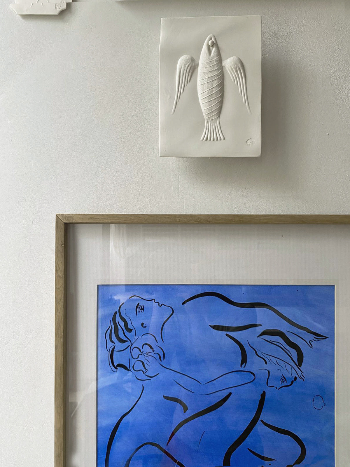 Ceramic Wall Fish Basorelief