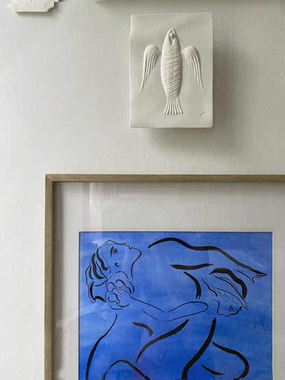 Ceramic Wall Fish Basorelief