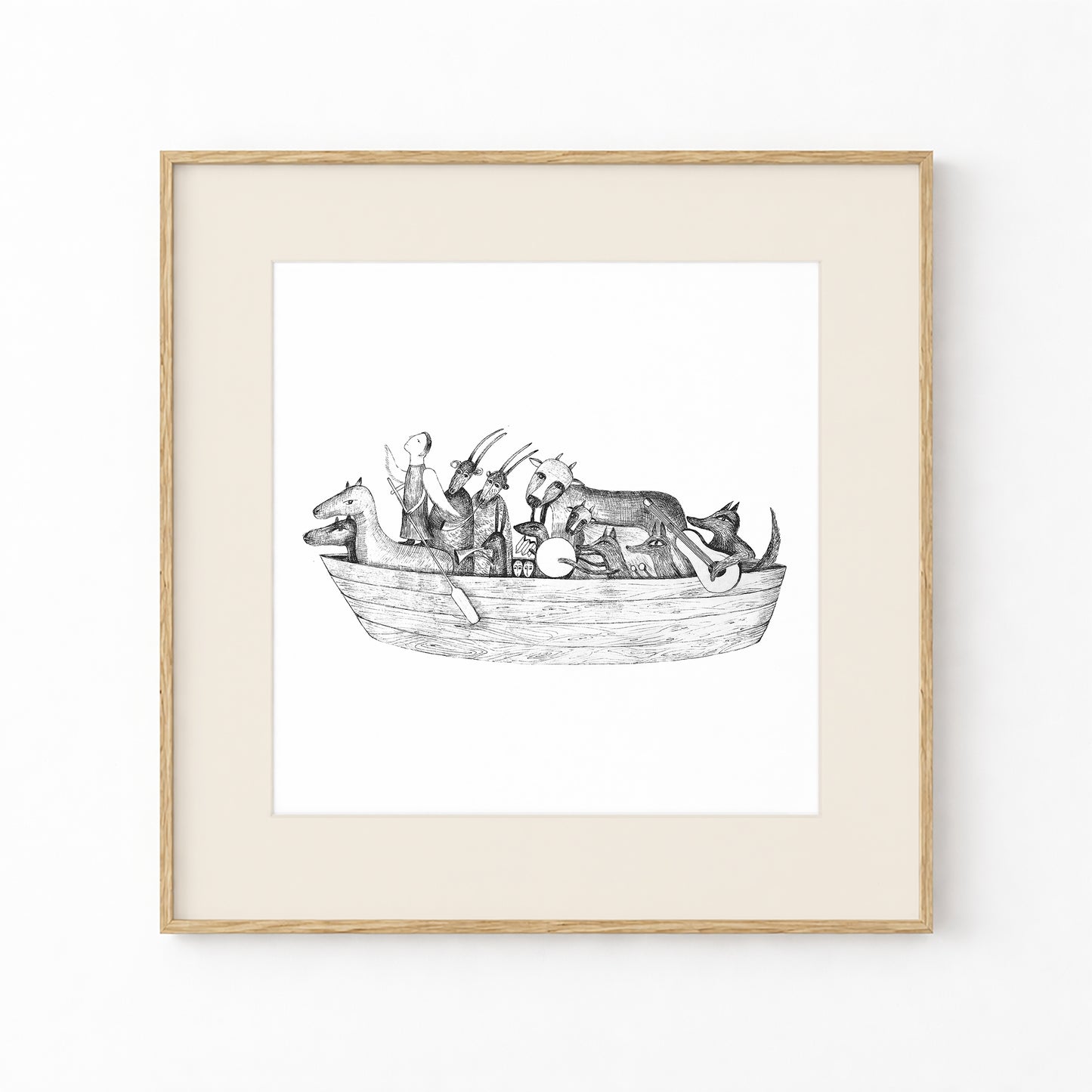 Noah’s Ark Art Print, Tale ink Series