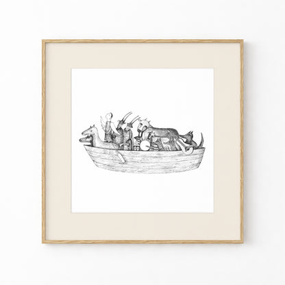 Noah’s Ark Art Print, Tale ink Series