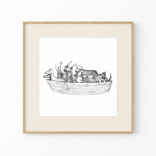 Noah’s Ark Art Print, Tale ink Series