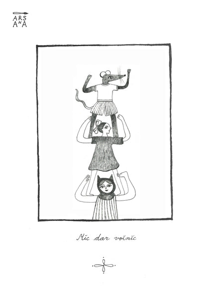Single Illustrated Postcard, Collection of Romanian Proverbs