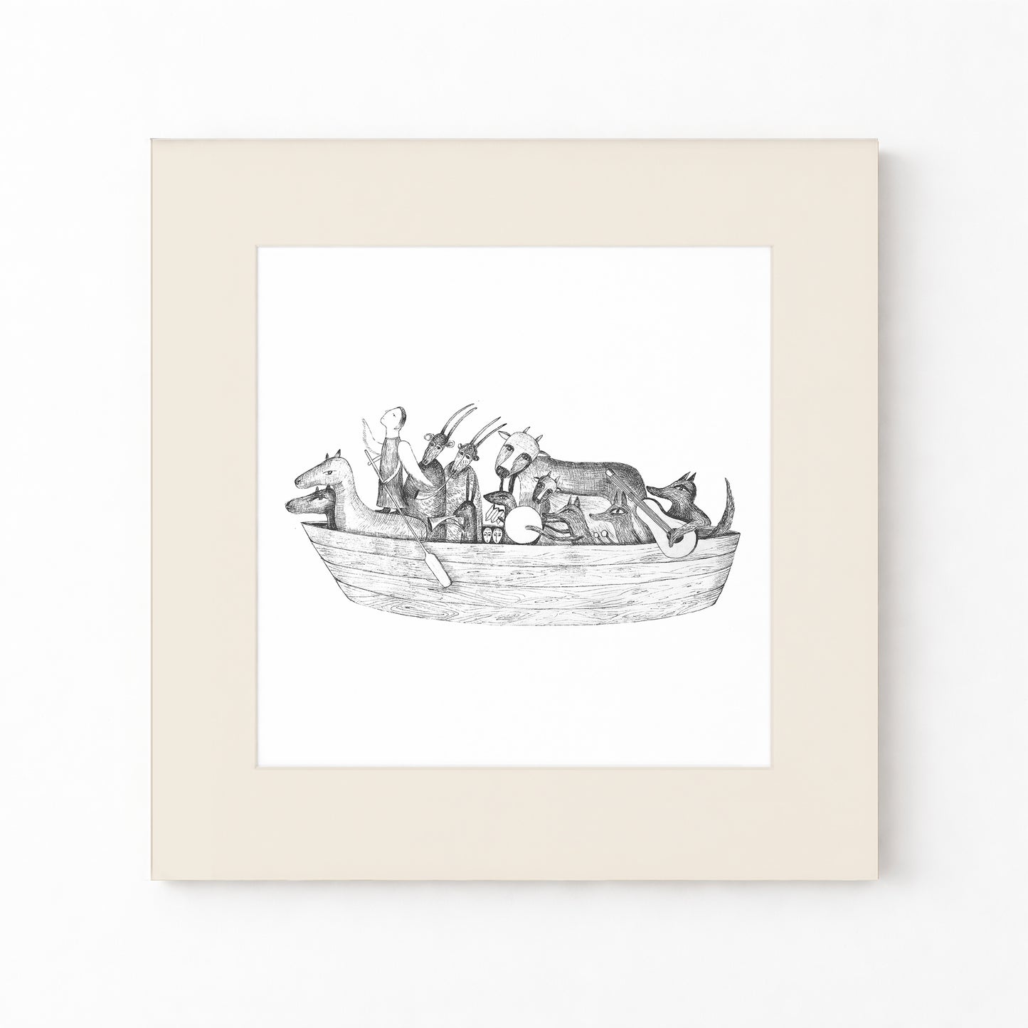 Noah’s Ark Art Print, Tale ink Series