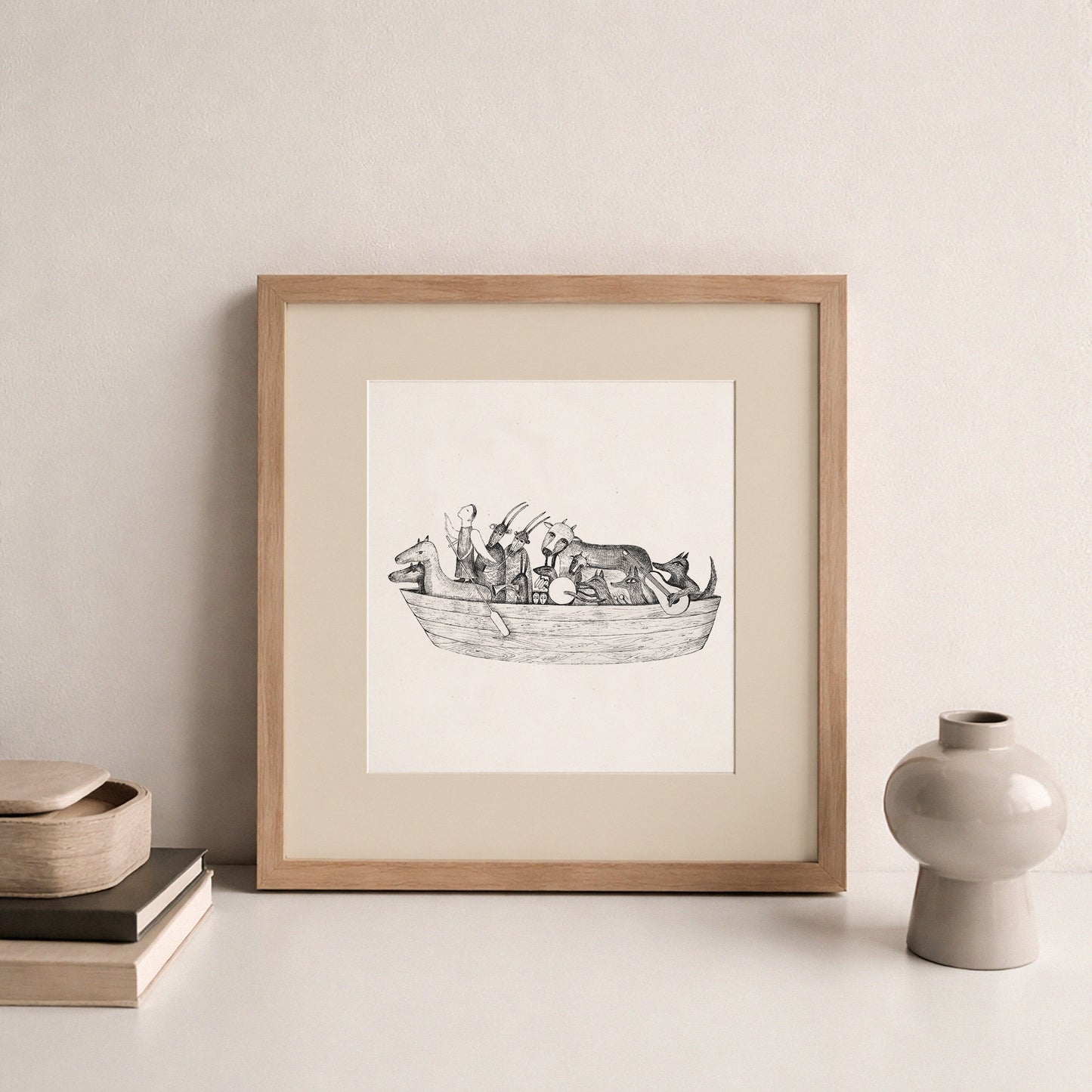 Noah’s Ark Art Print, Tale ink Series