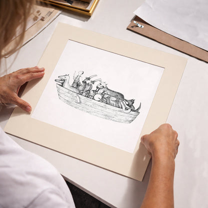 Noah’s Ark Art Print, Tale ink Series