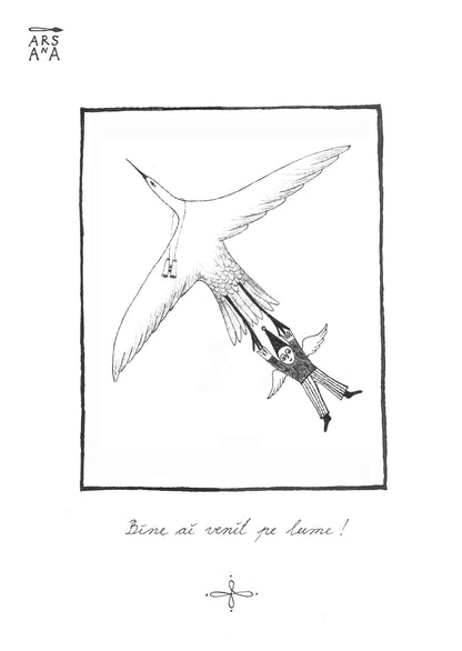 Single Illustrated Postcard, Collection of Romanian Proverbs