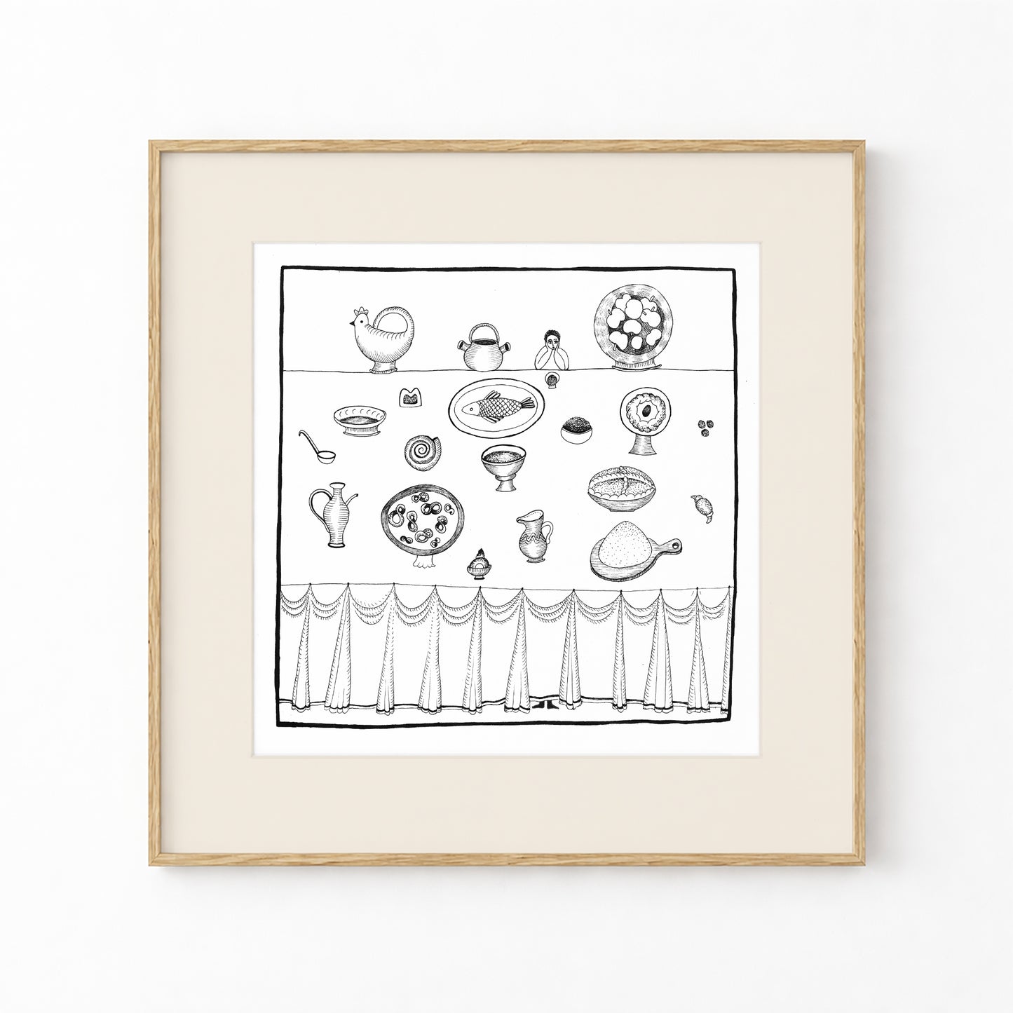 Table Art Print, Tale ink Series