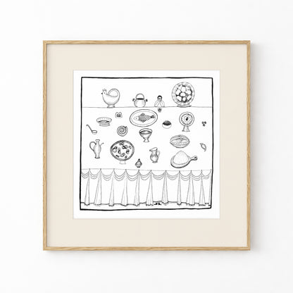 Table Art Print, Tale ink Series