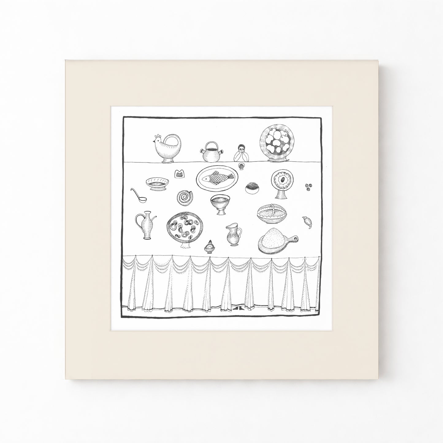 Table Art Print, Tale ink Series