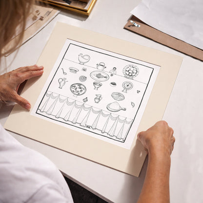 Table Art Print, Tale ink Series