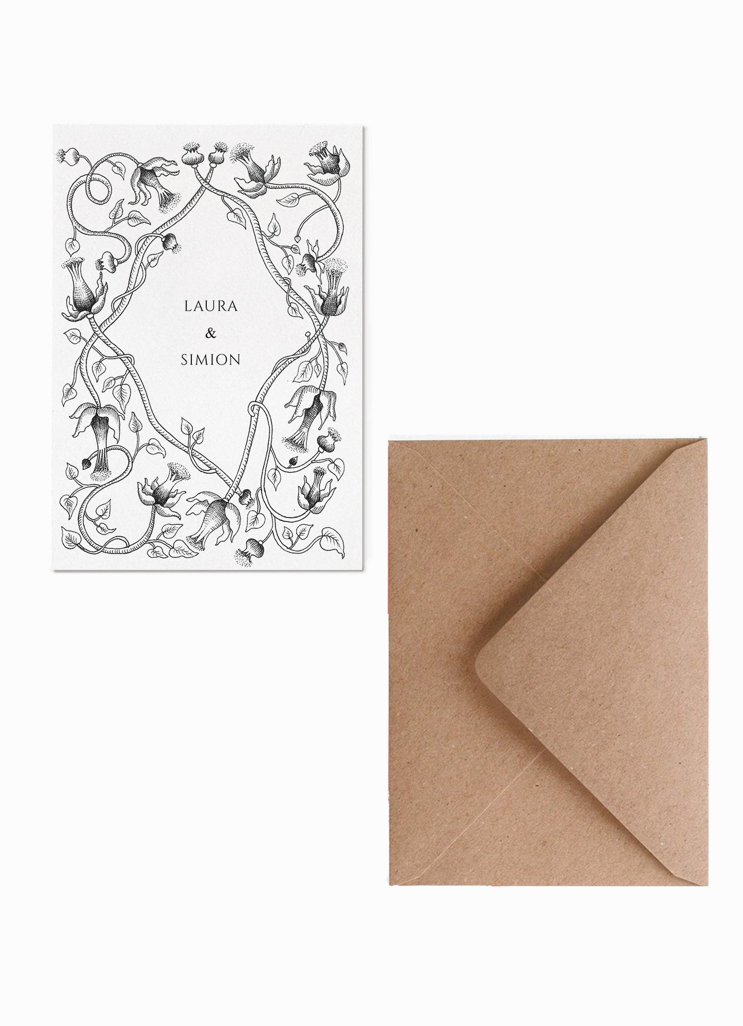 Wedding invitation, set of 50 Flower Collection