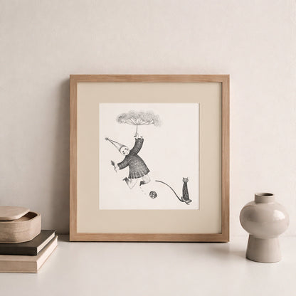Childhood Art Print, Tale ink Series