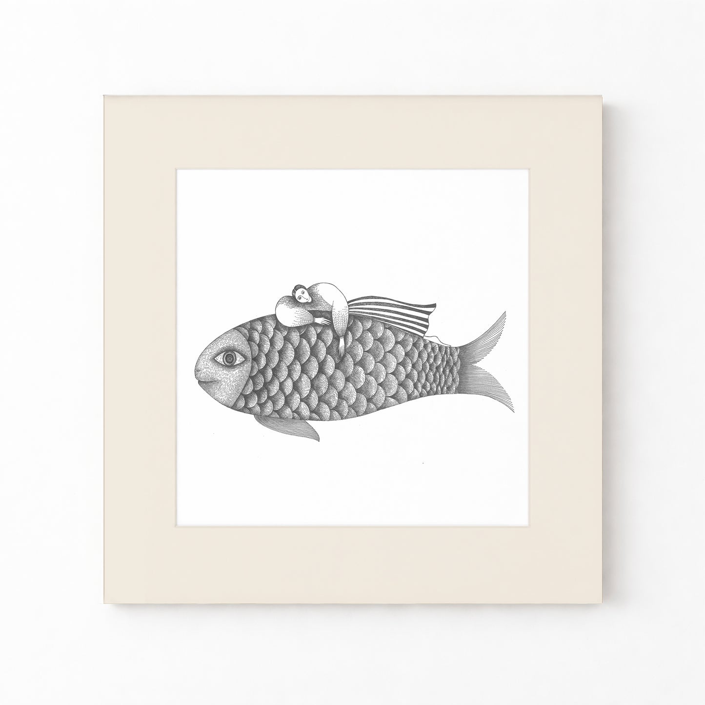 Fish Art Print, Tale ink Series