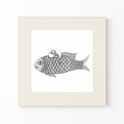Fish Art Print, Tale ink Series