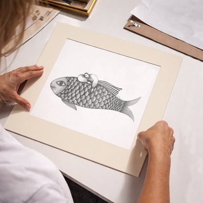 Fish Art Print, Tale ink Series