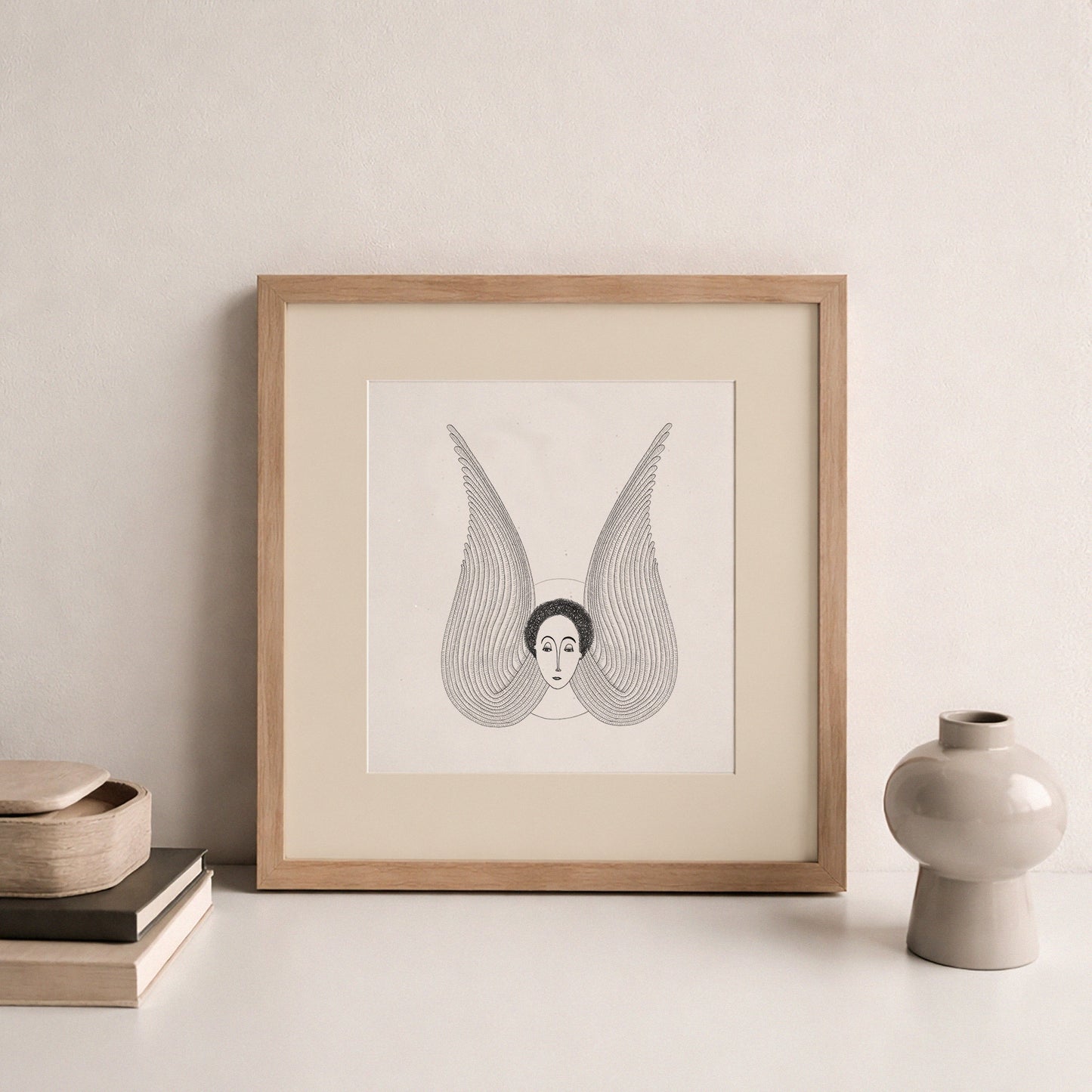 Angel Art Print, Tale ink Series