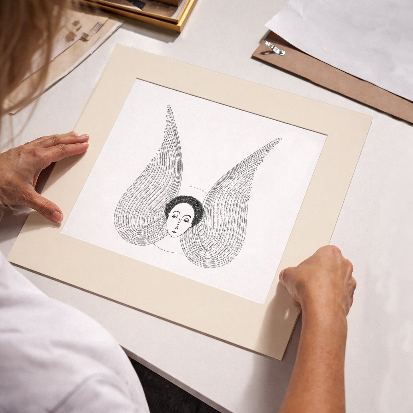 Angel Art Print, Tale ink Series