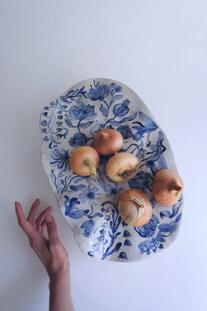 Roman Fruit Platter with wild flowers